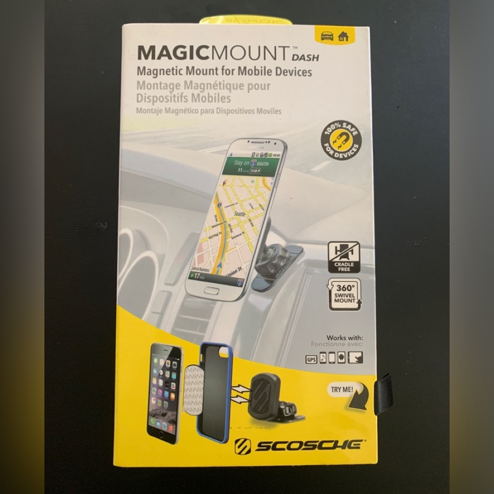 NEW Scosche Magic Mount Dash Magnetic Mount MAGDM2 – Black